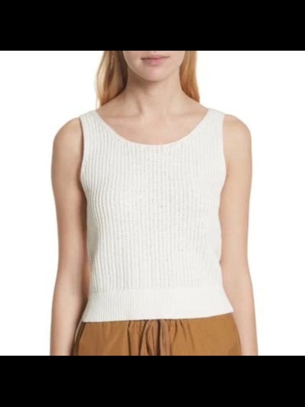 Vince Ivory Crossover V back Scoop top